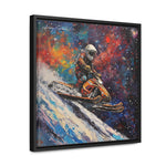 Snowmobile Odyssey: Astronaut's Colorful Space Journey