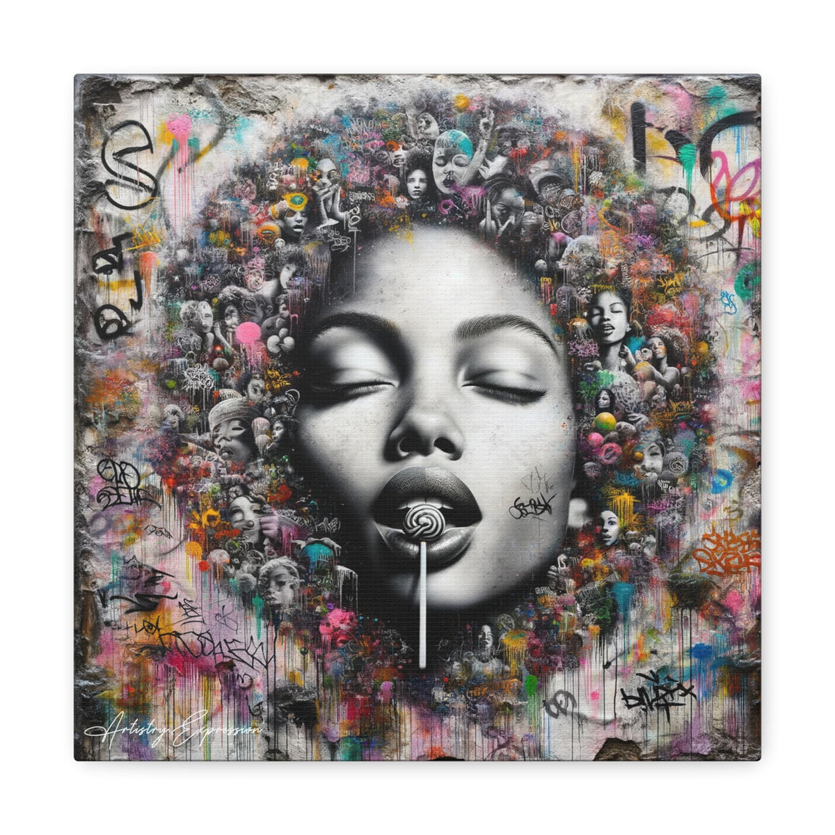 Urban Reverie: Graffiti Fusion of Photorealism and Chaos