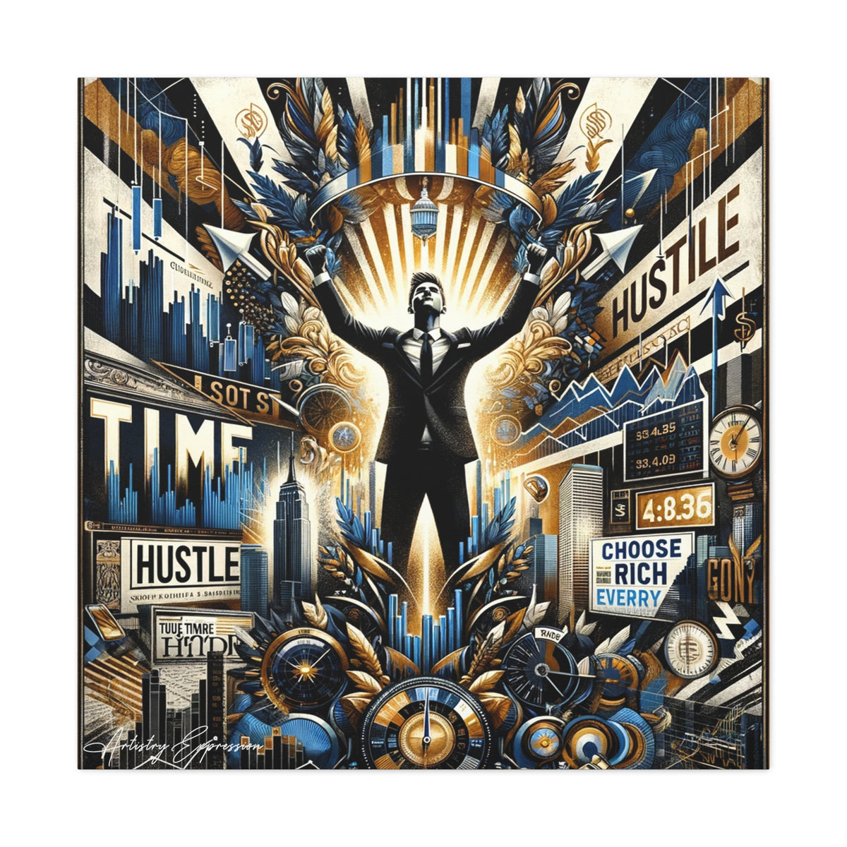 The Hustler's Anthem: Graffiti Tribute to Hard Work and Success