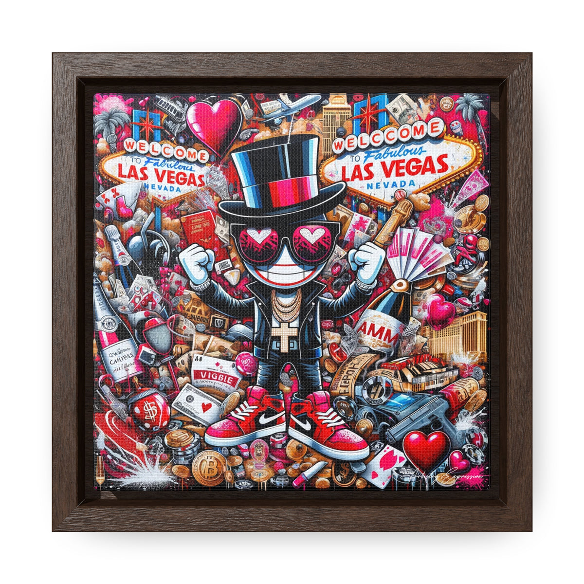 Neon Nights: Graffiti Exploration of Vegas Vibes