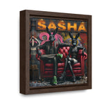 Playful Intrigue: Graffiti Mural with Anthropomorphic Rabbits