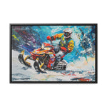 Snowmobiling Amidst Vivid Tones