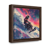 Snowscape Sprint: Snowmobile Dash in Color