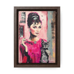 Chic Companionship: Audrey Hepburn's Portrait with a Cat