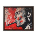 Portrait d'un homme fumant avec des teintes rouges