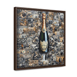 Champagne Dreams: Graffiti Fusion of Wealth and Celebration