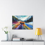 Car Racing Through Winter Wonderland