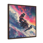 Snowscape Sprint: Snowmobile Dash in Color