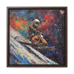 Snowmobile Odyssey: Astronaut's Colorful Space Journey