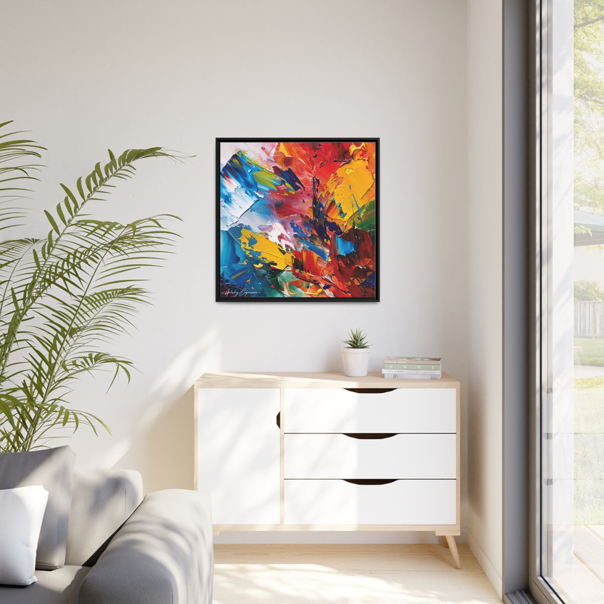 Emotional Echoes: Abstract Canvas Masterpiece