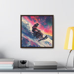 Snowscape Sprint: Snowmobile Dash in Color