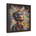 Urban Beats: Graffiti Canvas Featuring Girl with Music and Money