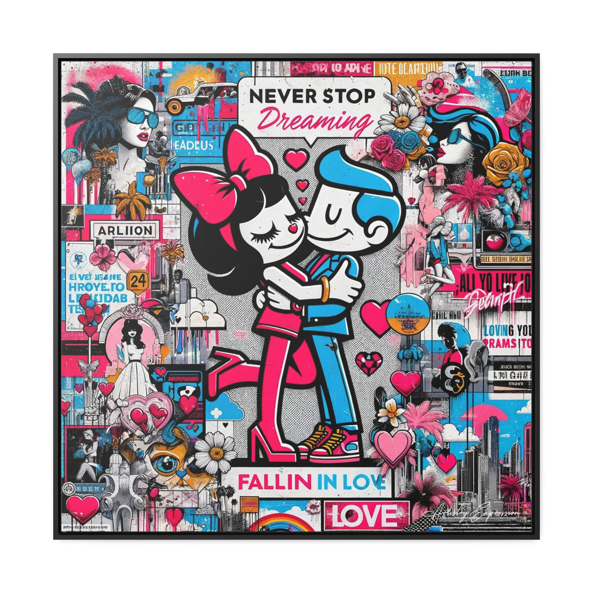Urban Expression: Vibrant Graffiti Canvas