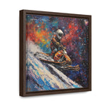 Snowmobile Odyssey: Astronaut's Colorful Space Journey