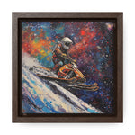 Snowmobile Odyssey: Astronaut's Colorful Space Journey