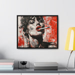 Crimson Charm: Beauty in Smoke