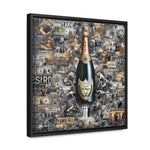 Champagne Dreams: Graffiti Fusion of Wealth and Celebration