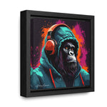 Graffiti Groove: Hooded Gorilla Jamming with Headphones