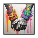 Graffiti Bond: Two Hands United in Street Art