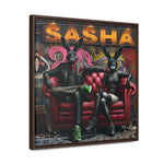 Playful Intrigue: Graffiti Mural with Anthropomorphic Rabbits