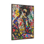 Urban Affluence: Stylish Girl's Graffiti