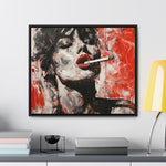 Crimson Charm: Beauty in Smoke