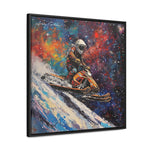 Snowmobile Odyssey: Astronaut's Colorful Space Journey