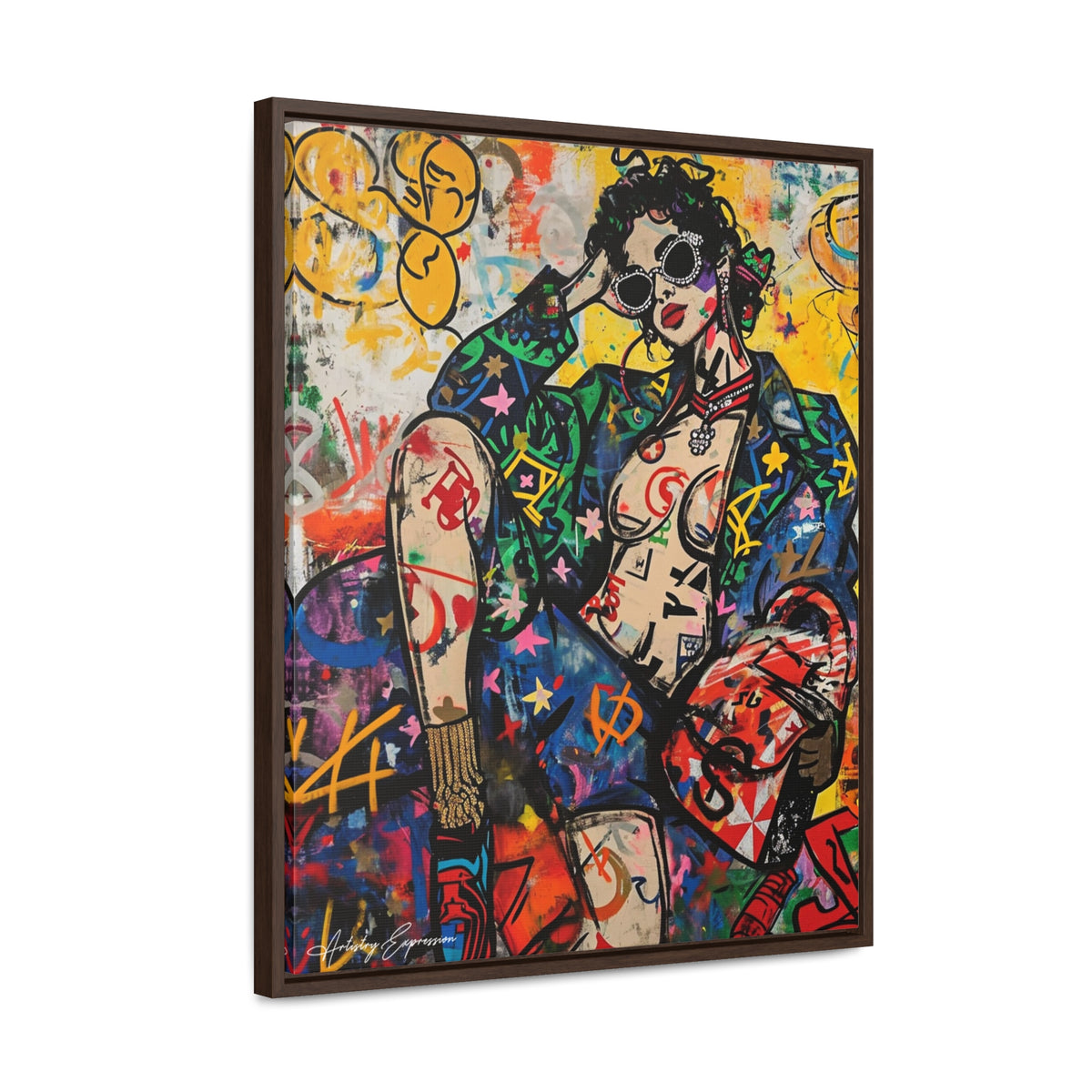 Déesse du graffiti : richesse et style en couleur