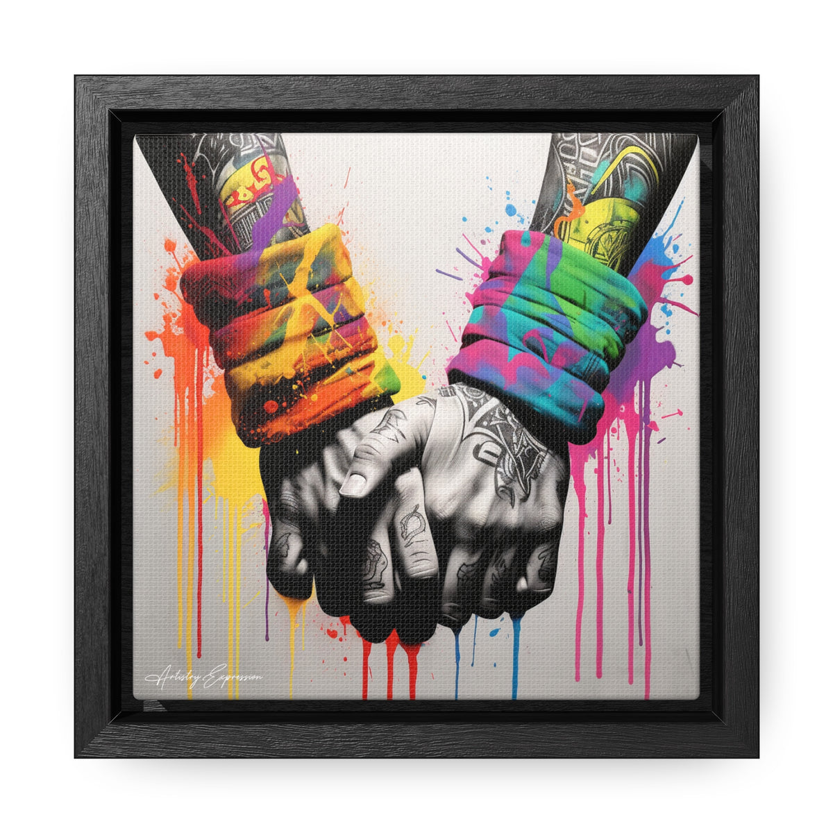 Graffiti Bond: Two Hands United in Street Art